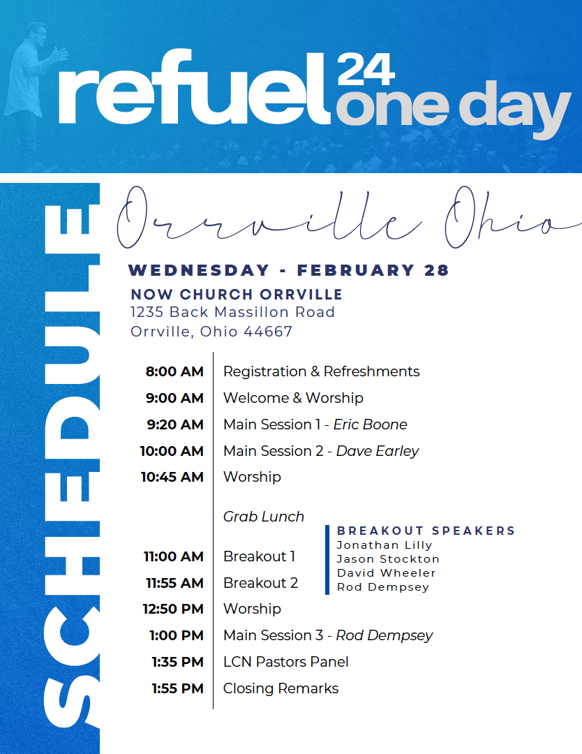 2024 Orville One Day Schedule